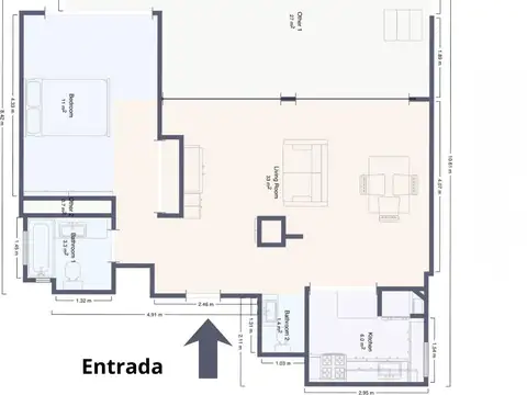 Departamento en Venta de 2 ambientes