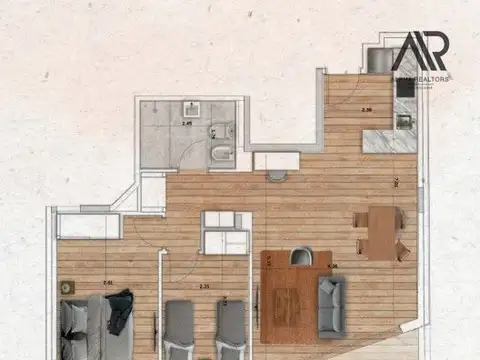 Venta de apartamento de 2 dormitorios al frente en Cordón Sur. Entrega: dic 2026