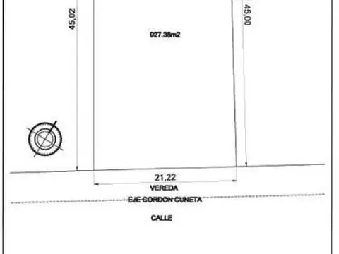 Terreno en Venta 21  mts Frente