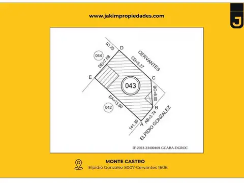 Montecastro venta Lote con planos aprobados USAM