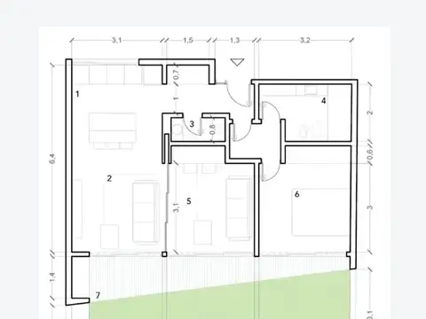 Departamento en Venta de 3 ambientes