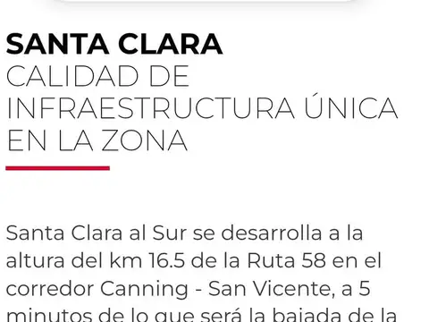 KM 16.5 DE RUTA 58 SAN VICENTE