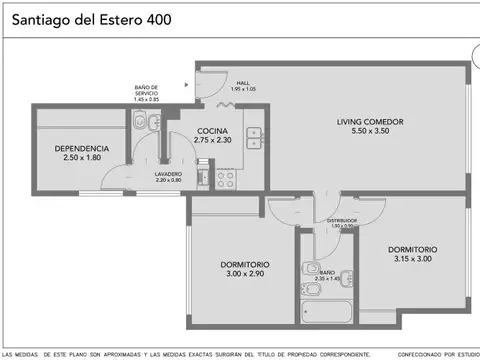 Departamento en Venta de 3 ambientes