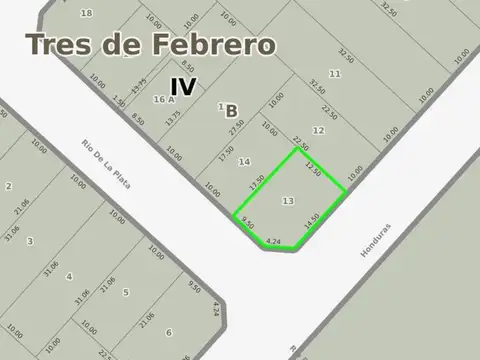 Terreno en Venta 12  mts Frente