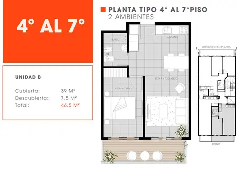 Departamento en Venta de 2 ambientes