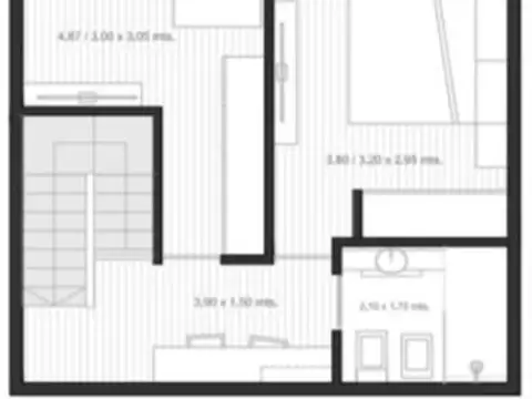 Departamento 3 ambientes con 1 baño