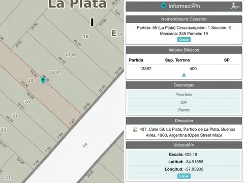 Lote en venta en La Plata