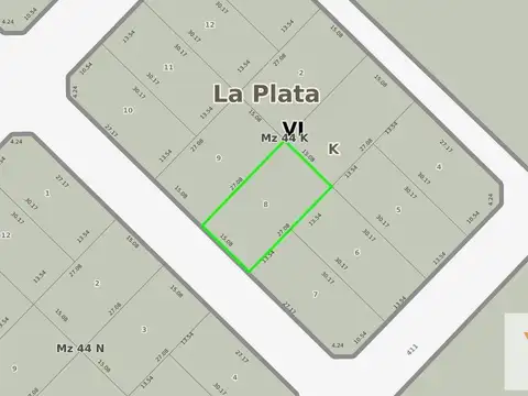 Terreno en Venta 15  mts Frente