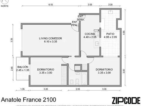 Departamento en Venta de 3 ambientes