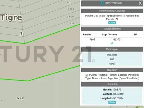 Venta lotes en Arroyo Arroyón, Delta de Tigre