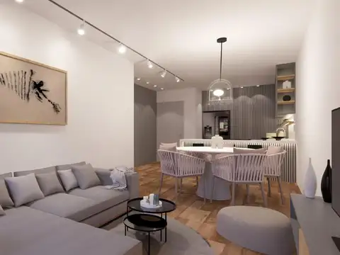 Tres ambientes con parrilla balcon Palermo Hollywood  11/27