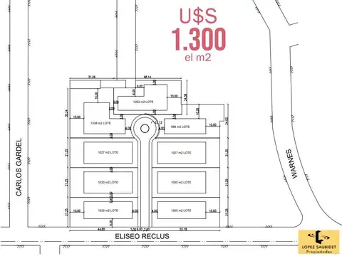Terreno en Venta en San Isidro, USD 1.300