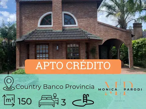 Casa en venta en Country Banco Provincia
