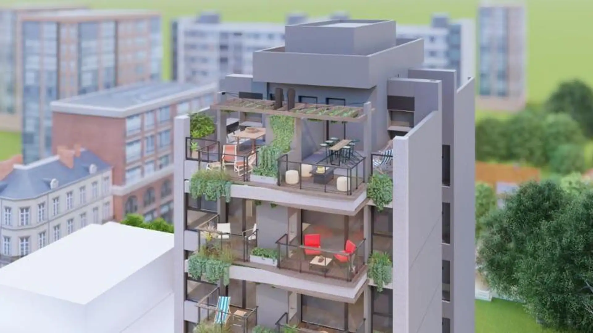 Depto 3 amb, 85m² cubiertos con cochera y balcón — Playa Grande