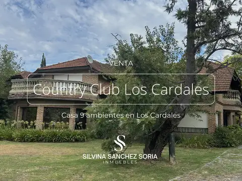 VENTA IMPORTANTE CASA 9 AMBIENTES AL GOLF EN LOS CARDALES COUNTRY CLUB