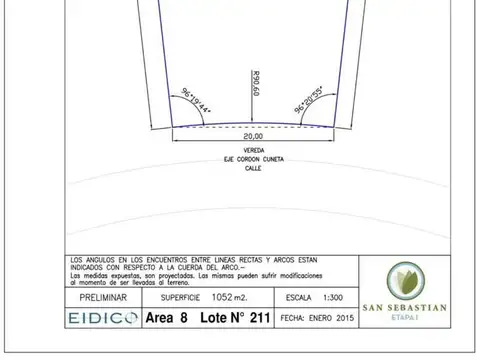 Barrio San Sebastian Lote 211  Area 8 al 200
