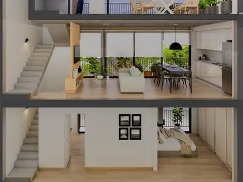 Departamento 2 ambientes con 1 baño
