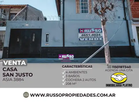Venta casa 4 ambientes Isidro Casanova