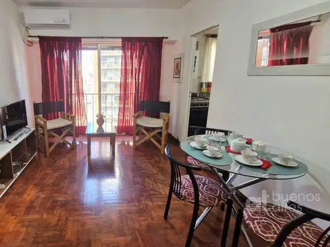 Departamento 2 ambientes con balcon en alquiler temporario en Recoleta