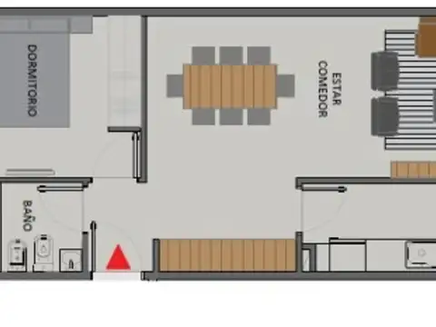 Departamento 3 ambientes con 2 baños