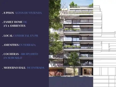 Departamento en Venta de 3 ambientes