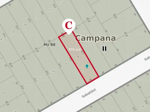 Lote en Venta de 375 m2 en Barrio San Jacinto, Campana