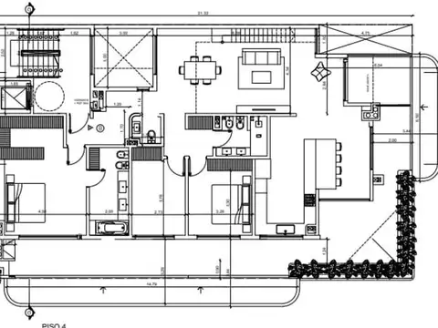 Departamento 4 ambientes con 4 baños