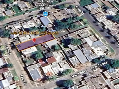 VENTA - Lote 470 m2 en San Lorenzo - Todos los servicios - Posibilidad de financiación.