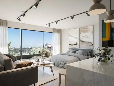 VENTA MONO EN POZO BALCON ATERRAZADO CON PARRILLA