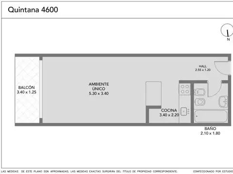Departamento en Venta de Monoambiente