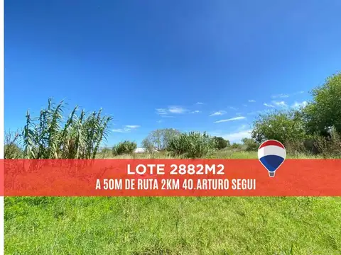 VENTA LOTE RUTA 2 Km 40 EL PELIGRO  
