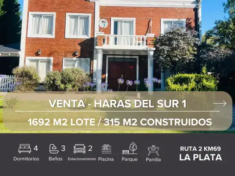 CASA VENTA 4 DORMITORIOS PISCINA HARAS DEL SUR 1