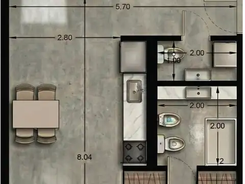 Departamento en Venta de 2 ambientes