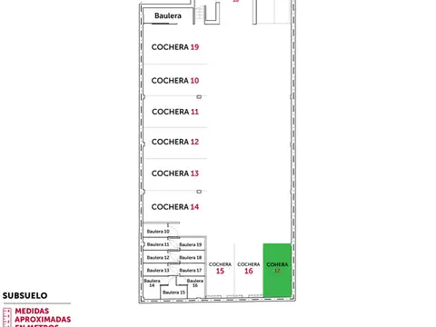 Cochera en Venta con acceso Ascensor
