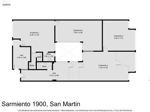 Oficina 4 ambientes con 3 baños