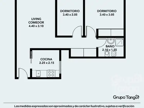 Departamento en Venta de 2 dormitorios