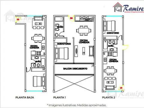 Departamento 2 ambientes con 1 baño