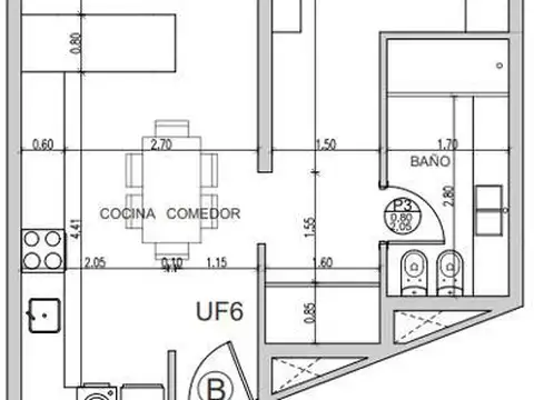 Departamento en Venta de 1 dormitorio