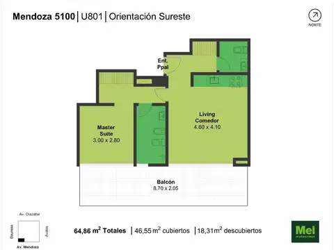 Mendoza 5195 , Piso 8