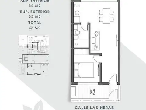 Departamento en Venta en San Pedro, USD 62.000