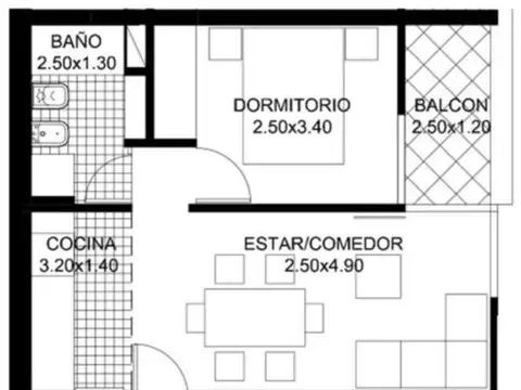 Departamento 1 dormitorio - 3er Piso A - Barrio Pichincha