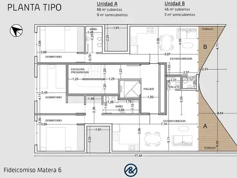 Departamento en Venta con 1 cocheras