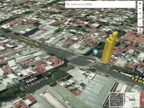 Terreno de 94,6m2 en Av Triunvirato esquina Echeverria 815m2 vendibles según proyecto USAA