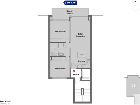 Departamento en Venta en Rosario, USD 155.000