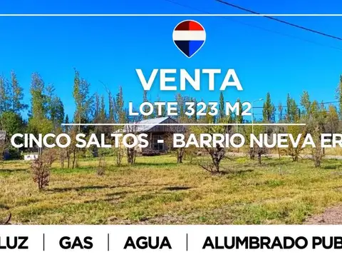 Venta Lote Nueva Era I Cinco Saltos
