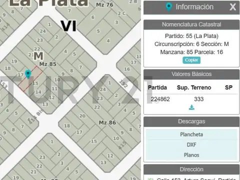 LOTE EN VENTA EN ARTURO SEGUI.