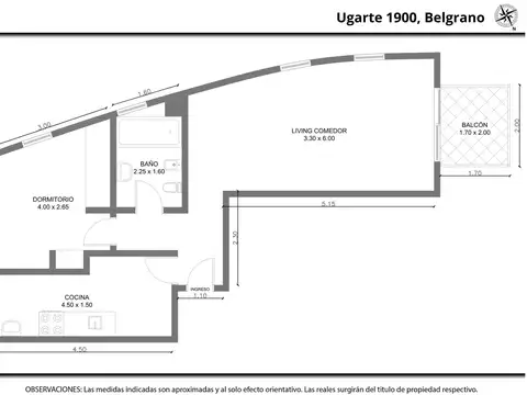 Departamento en Venta en Belgrano, USD 124.500