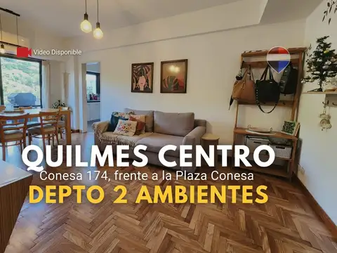 Depto 2amb + balcón terraza y vista a Plaza Conesa
