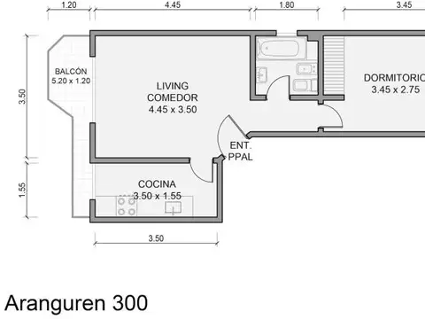 Departamento en Venta de 2 ambientes