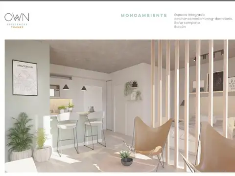 Departamento en Venta de Monoambiente